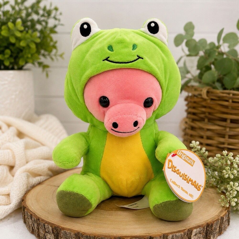 Peek-A-Boo Toys Disguisimals Ribbit Pig Frog Costume Plush 9.5” w/ Tags